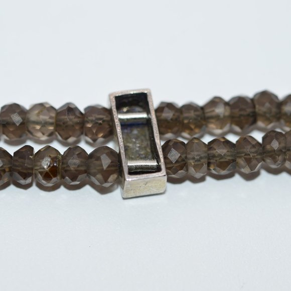 Anatoli Double Strand Smoky Quartz Bead Bracelet in Sterling - Picture 10 of 12